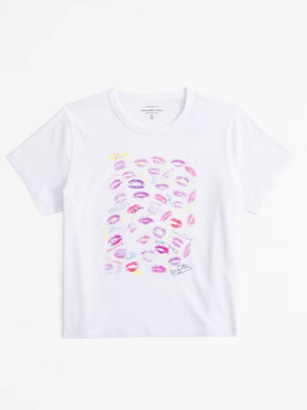 New Abercrombie & Fitch Short Sleeve Maripol Graphic Skimming Tee Size Medium